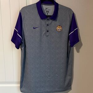Nike Men's Polo Shirt in Gray and Purple